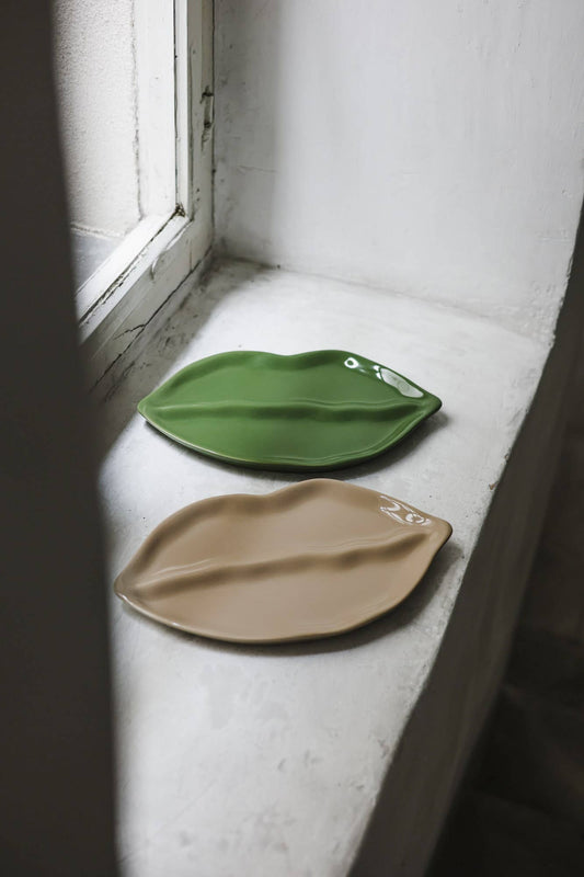 Lip plate, green