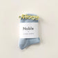 The Petite Ruffled Modal Socks : BABY BLUE / BUTTER