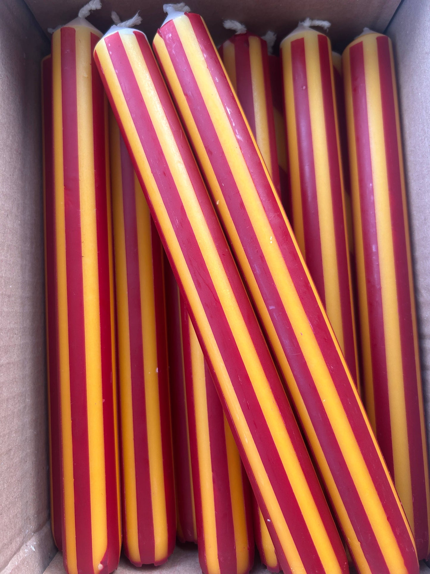 AUTUMN PINSTRIPES INDIVIDUAL : Apricot/rust red