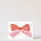 Bows Birthday Card Pink & Red: Pink / Matte