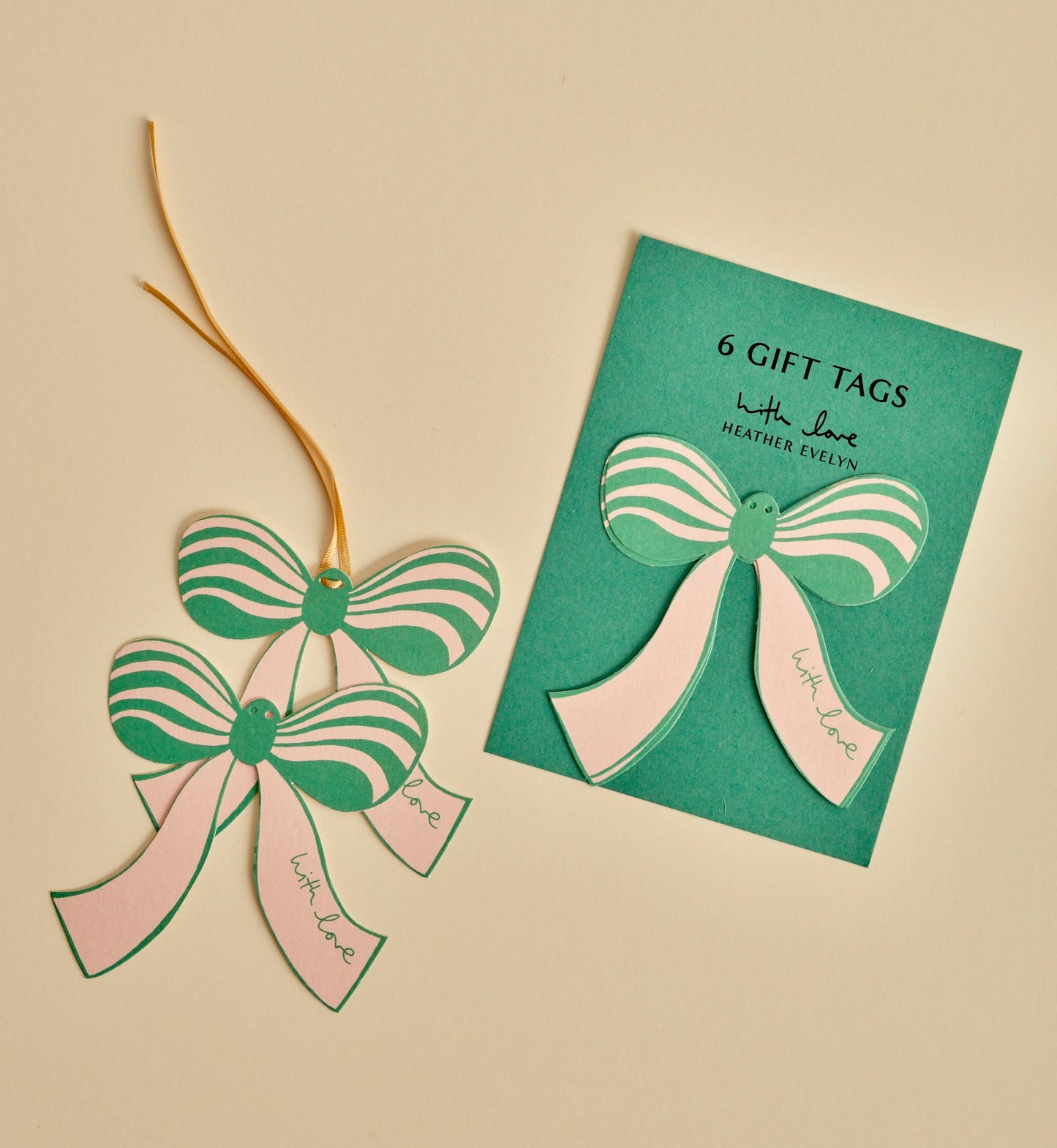 Gift Tag Bows - Set of 6: Green