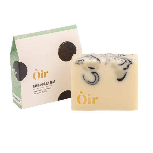 Peppermint, lavender, patchouli, tea tree soap