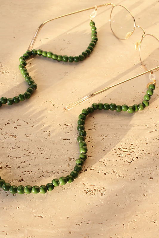 Coco Sunglass Chain in Green