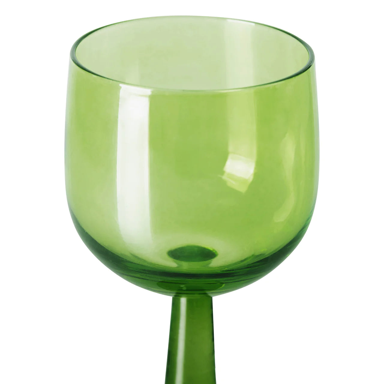 HKliving - The emeralds: wine glass tall, lime green (set of 4)
