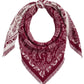 Large Triangle Paisley Scarf - Red