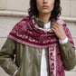 Large Triangle Paisley Scarf - Red