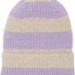 Stripe Knit Lilac Beanie Hat