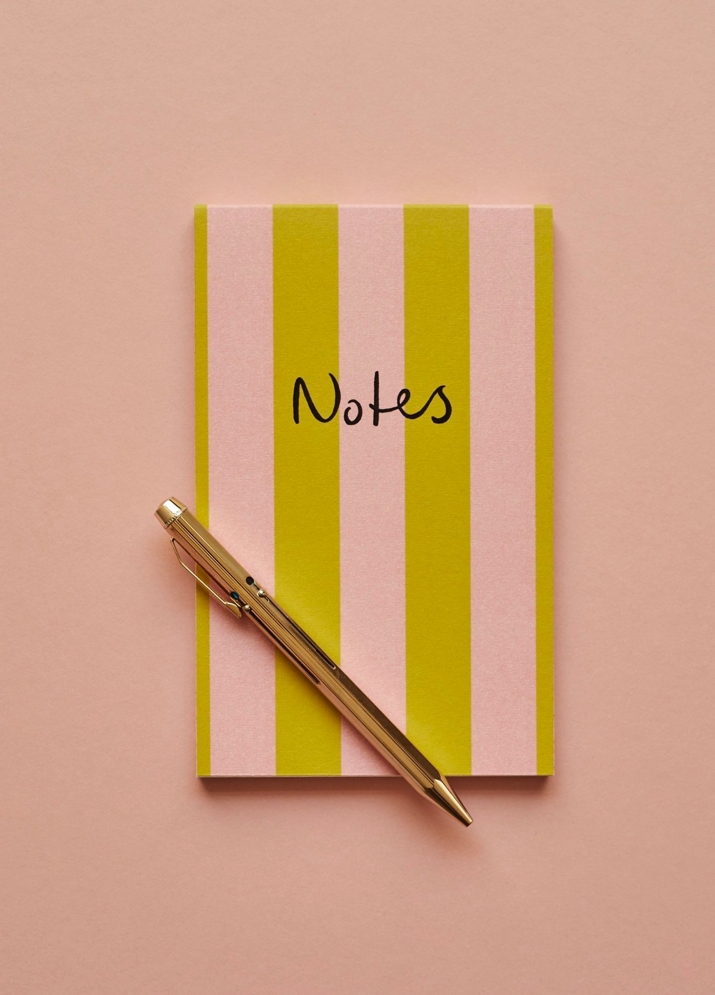 Notepad in Green/Pink Stripe