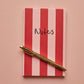 Notepad in Red/Pink Stripe