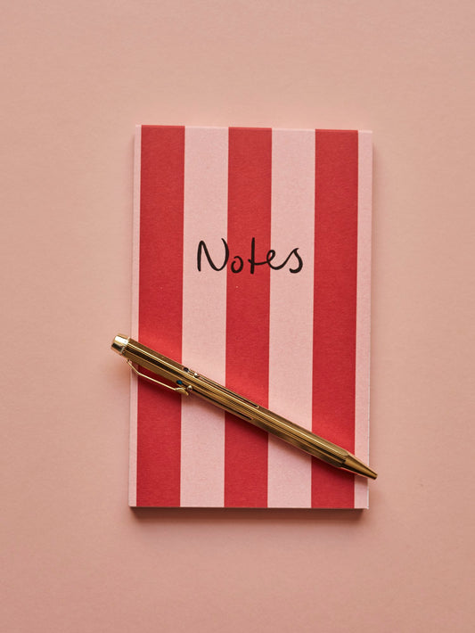 Notepad in Red/Pink Stripe