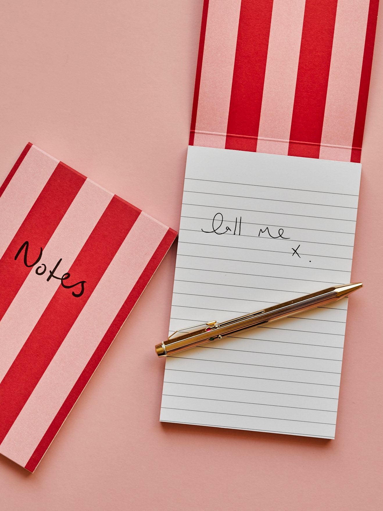 Notepad in Red/Pink Stripe