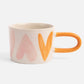 Pink/Orange Hearts Mug