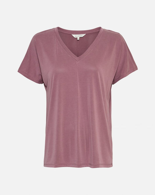 Fenya Modal V Neck Tee : Plum