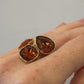 Amber Crystal Ring