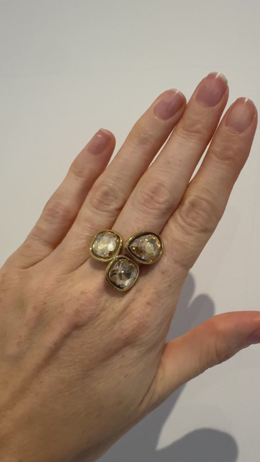 Champagne Crystal Ring