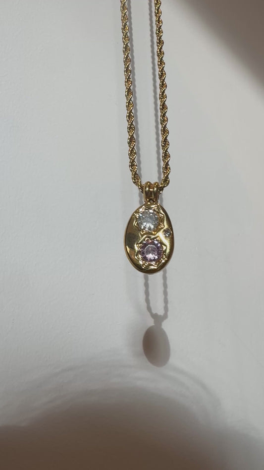 Sadie Necklace - Pink / Blue