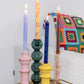 Retro Print Taper Candles - Pack of 4