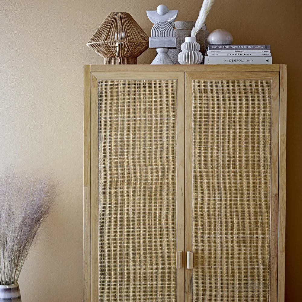 Marina Wood and Cane Wardrobe