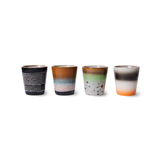 Hkliving : 70s ceramics: ristretto mugs, Good vibes (set of 4)