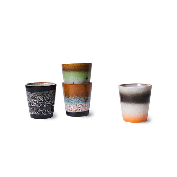 Hkliving : 70s ceramics: ristretto mugs, Good vibes (set of 4)