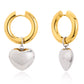 Two Tone Heart Earrings