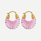 Shyla  Gold-Plated Etienne Glass Hoop Earrings
