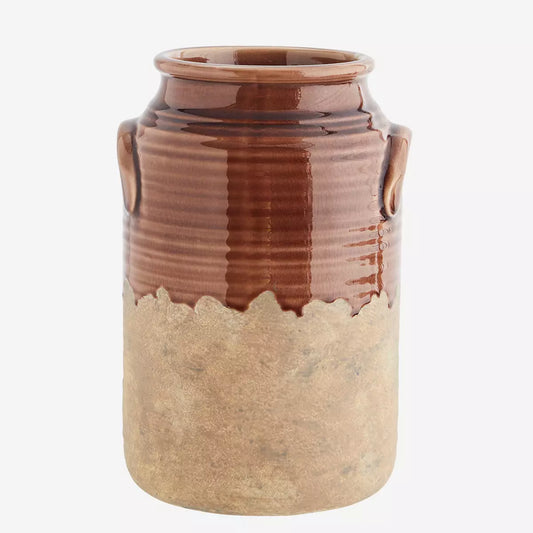 Stoneware Vase : Brown