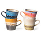 HKliving : 70s ceramics: americano mugs, pegasus (set of 4)