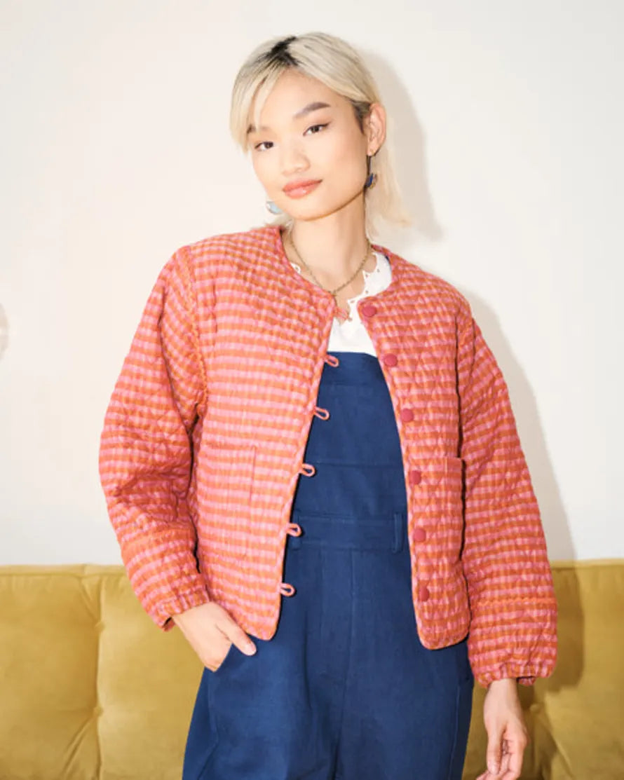 Lowie Amber Check Quilted Jacket