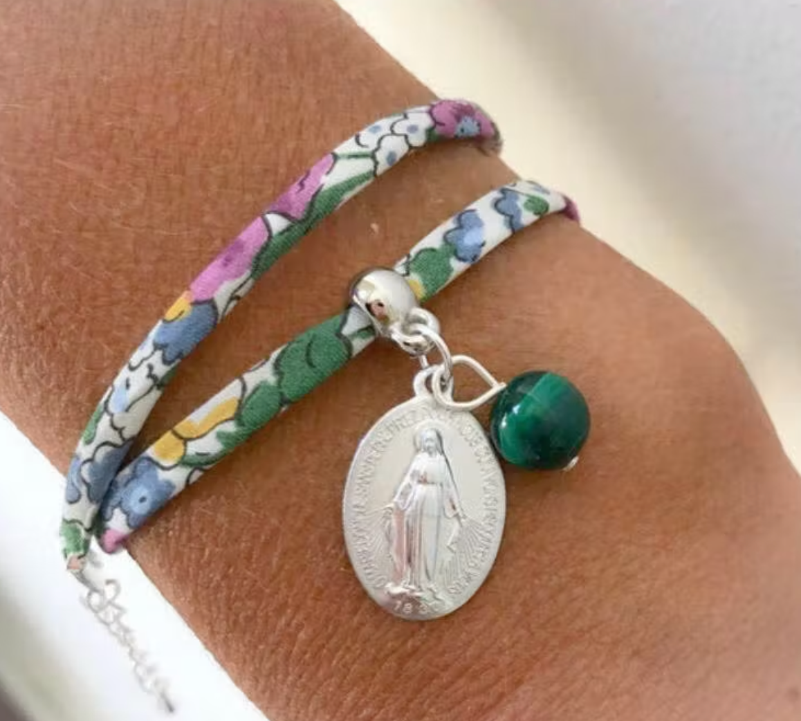 Liberty bracelet and Malachite natural stone