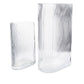 HKliving Clear Ribbed Vase Small