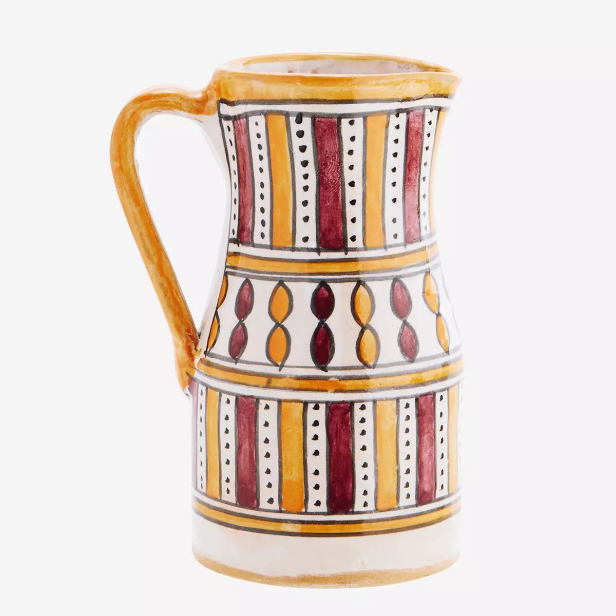 Hand Painted Stoneware Jug : Yellow