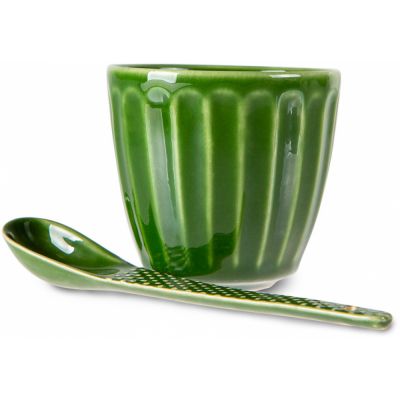 HKliving Emeralds Spoon textured Green (Set of 4)