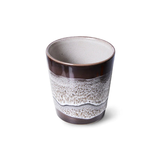 HKliving : 70s Ceramics Handleless Coffee Mug - Rock On